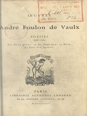 cover image of Poésies, 1910-1923
